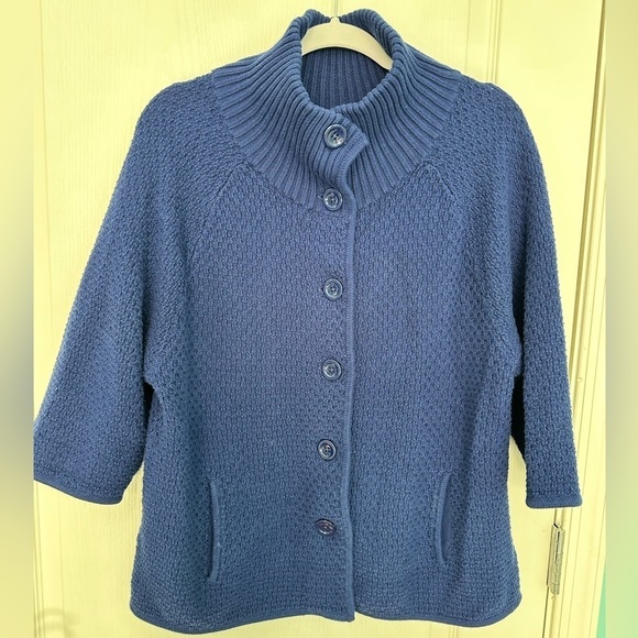 Talbots purple cotton sweater, size Large, great condition - Picture 2 of 11